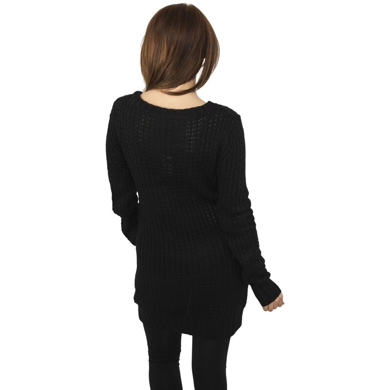Ladies Long Wideneck Sweater