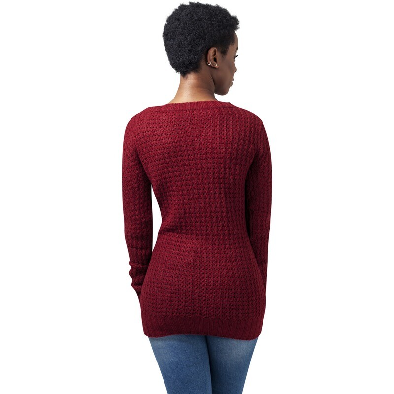 Ladies Long Wideneck Sweater
