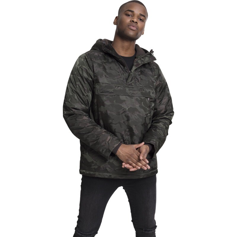 Padded Camo Pull Over Jacket