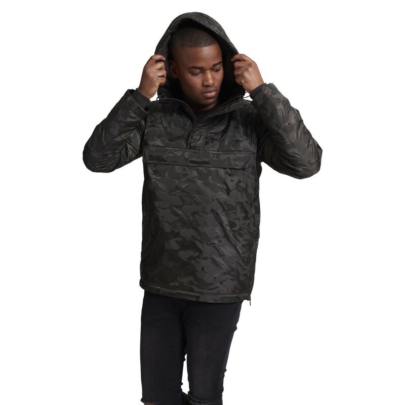 Padded Camo Pull Over Jacket