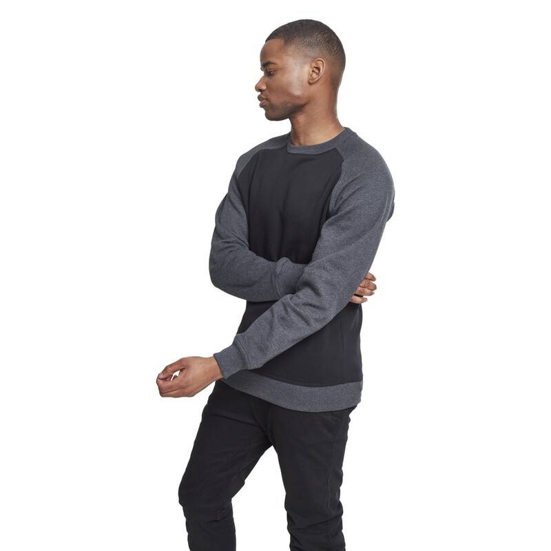 2-tone Raglan Crewneck