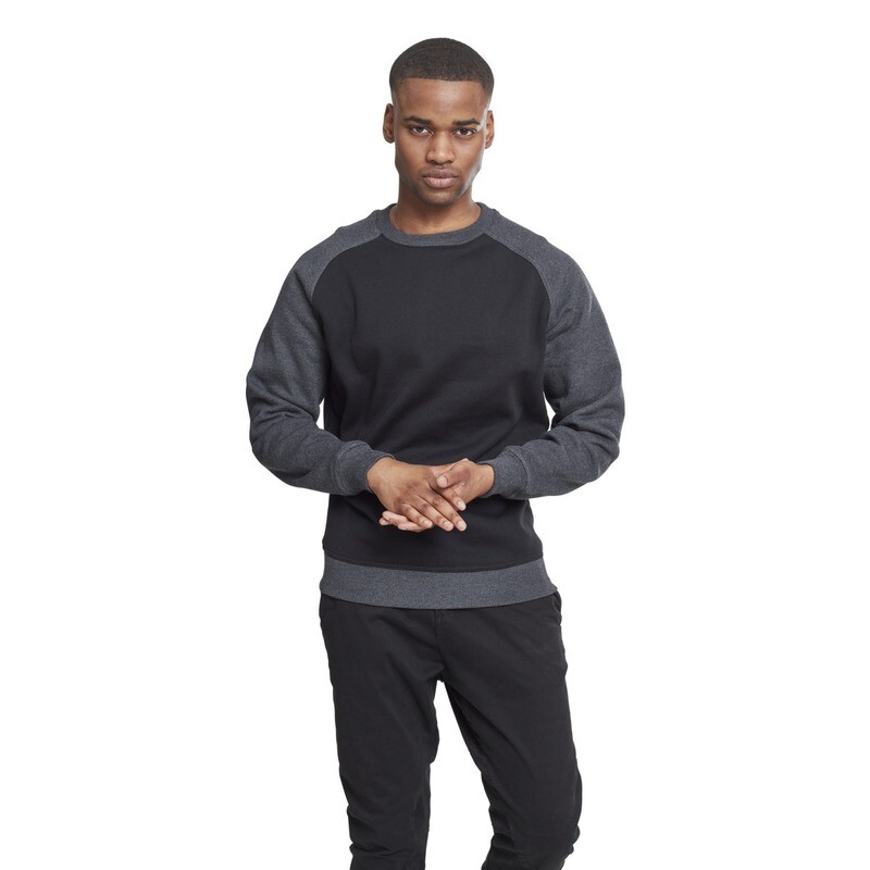 2-tone Raglan Crewneck