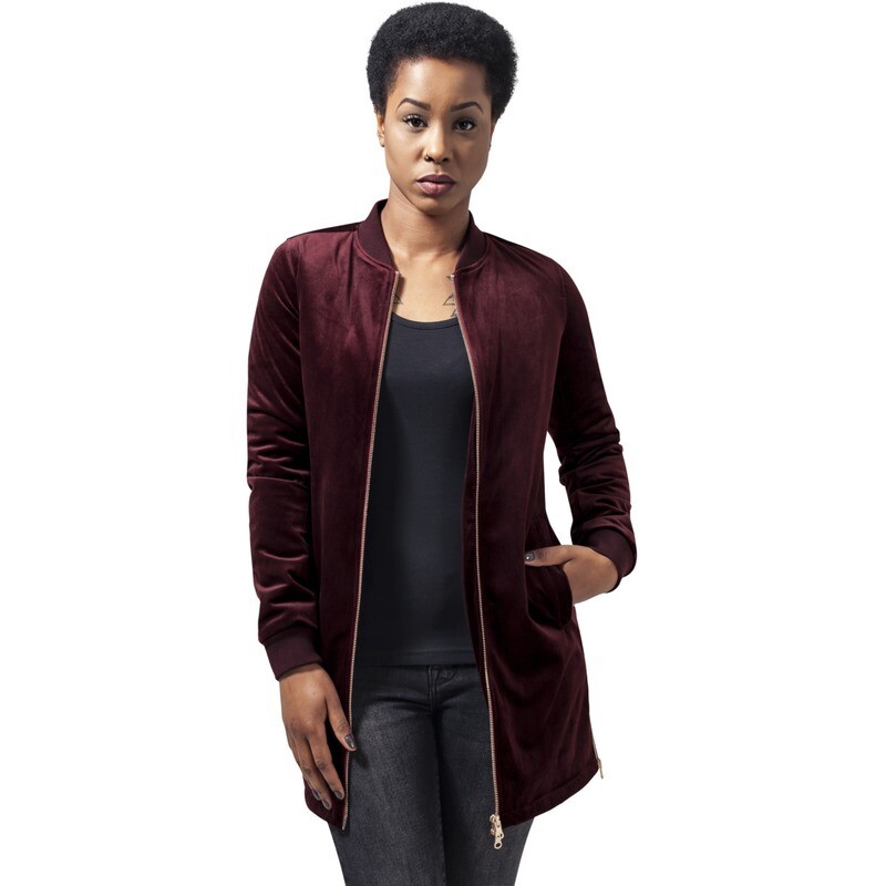 Ladies Long Velvet Jacket