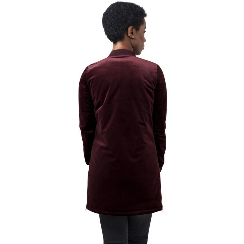 Ladies Long Velvet Jacket