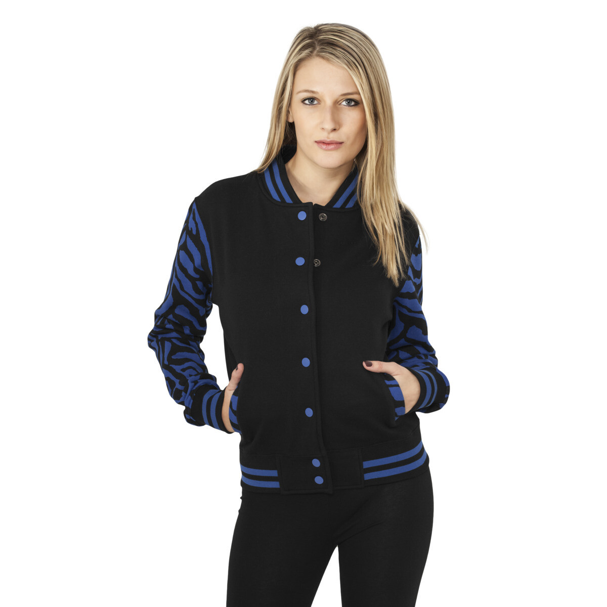 2-tone Zebra College Sweat Jacket