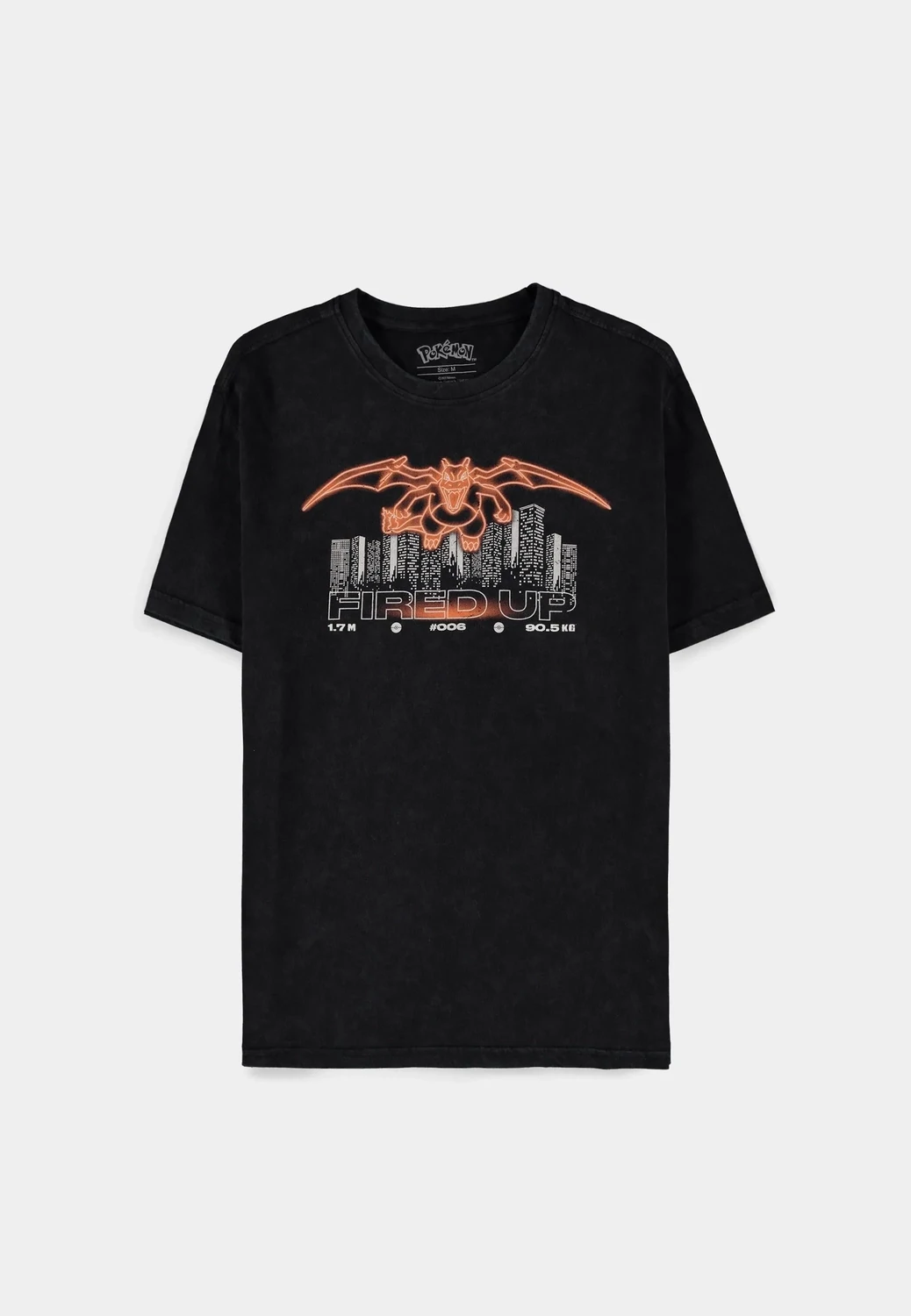 Pokémon - Charizard Men&#39;s Short Sleeved T-shirt in Acid Wash