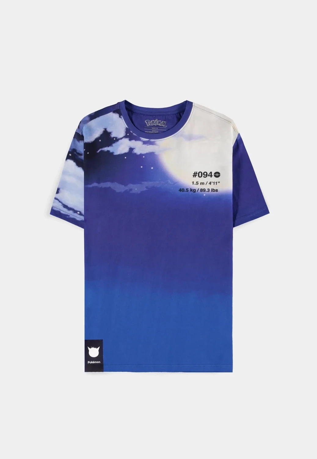 Pokémon - Gengar - Digital Printed Men&#39;s Short Sleeved T-shirt