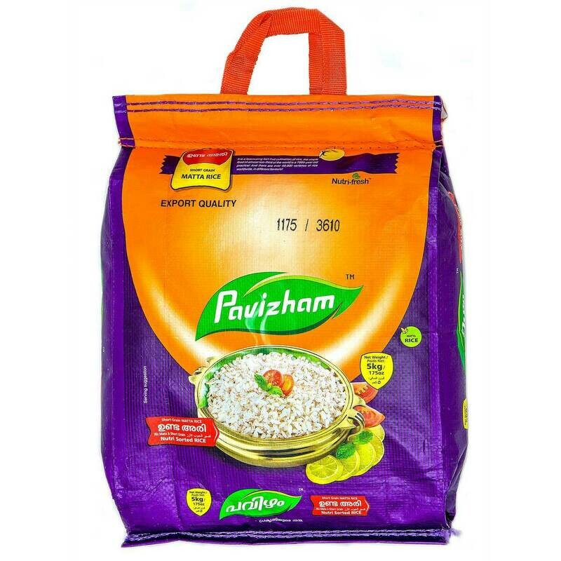 Pavizham Short Grain Unda Matta Rice (5 Kg) #HSN 1006_PC