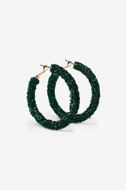 PENDIENTES AROS VERDES