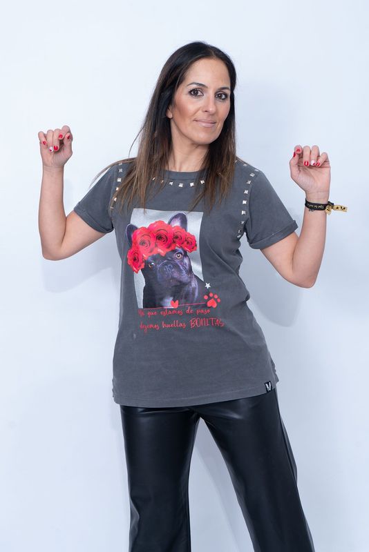 CAMISETA HUELLAS BONITAS