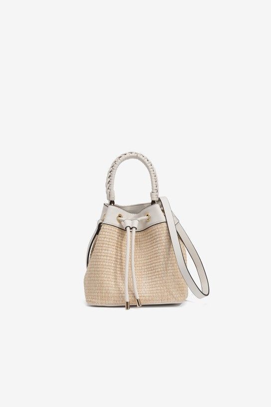 BOLSO BUCKET RAFIA