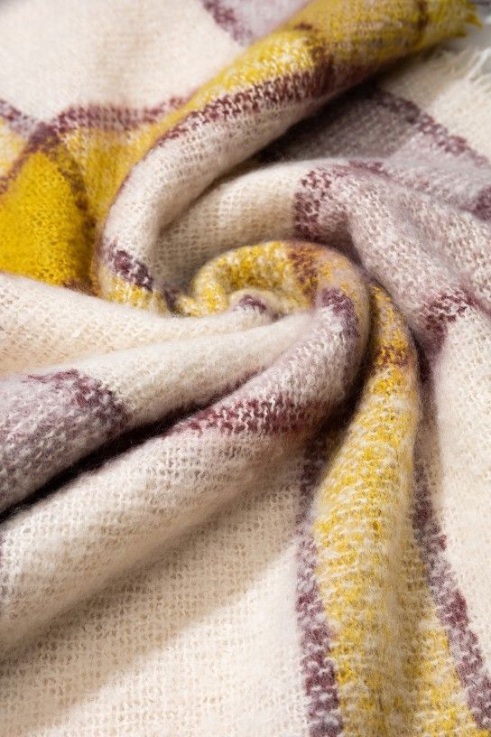 BUFANDA CUADROS GRANATE