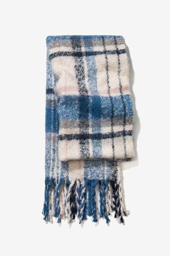 BUFANDA CUADROS AZUL