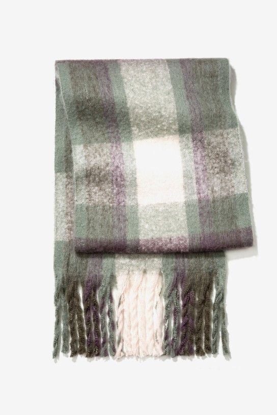 BUFANDA VERDE/LILA