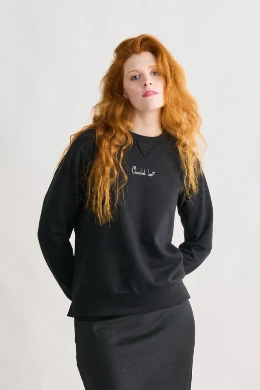 SUDADERA BÁSICA NEGRA