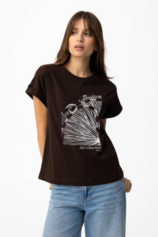 CAMISETA JERMAINE MARRÓN