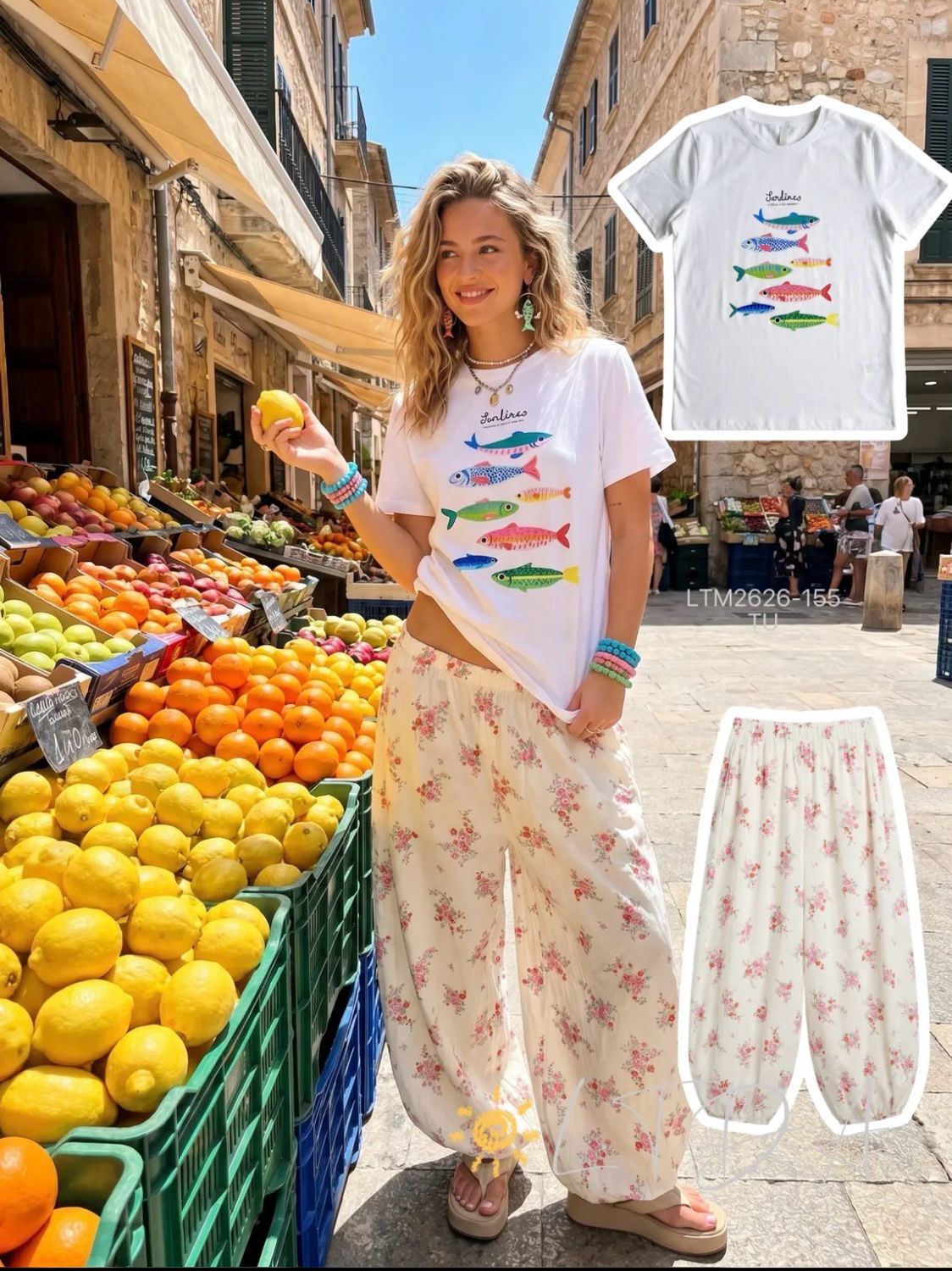CAMISETA SARDINA MULTICOLOR
