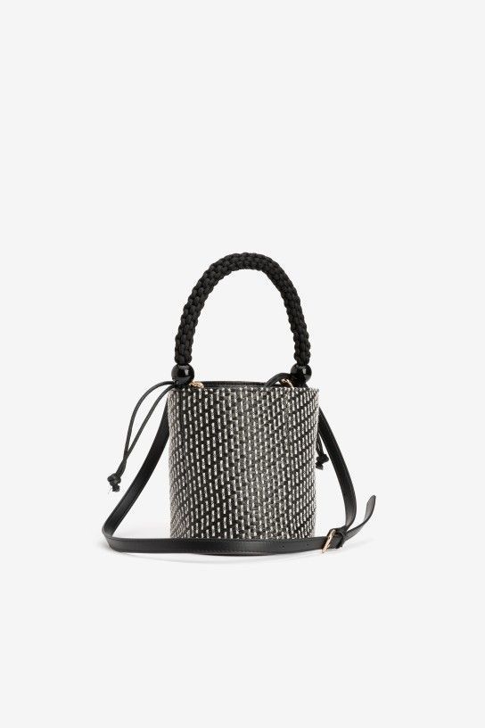 BOLSO BUCKET NEGRO BLANCO