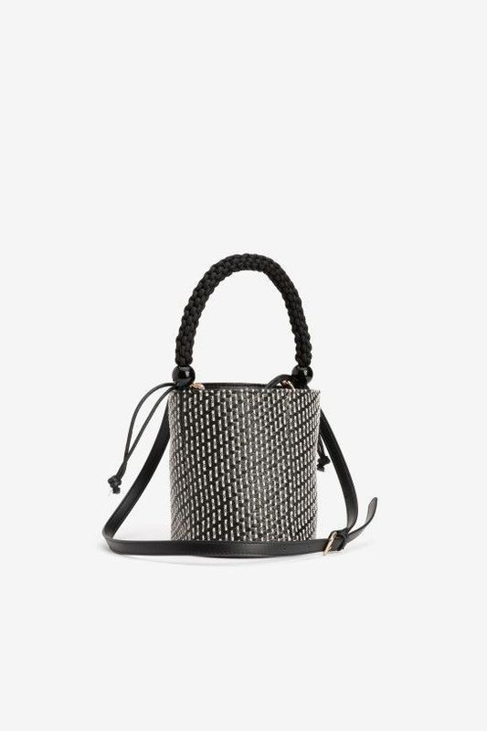 BOLSO BUCKET NEGRO BLANCO