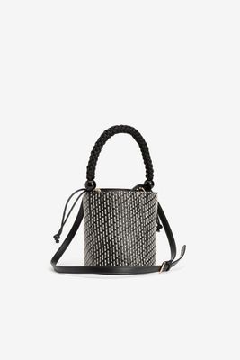 BOLSO BUCKET NEGRO BLANCO BOLSO BUCKET NEGRO BLANCO