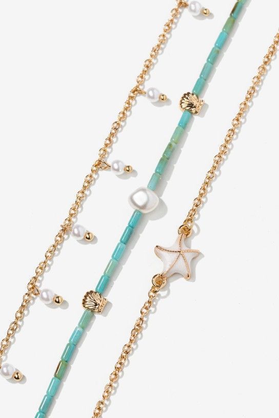 PACK 3 PULSERAS AGUA MAR