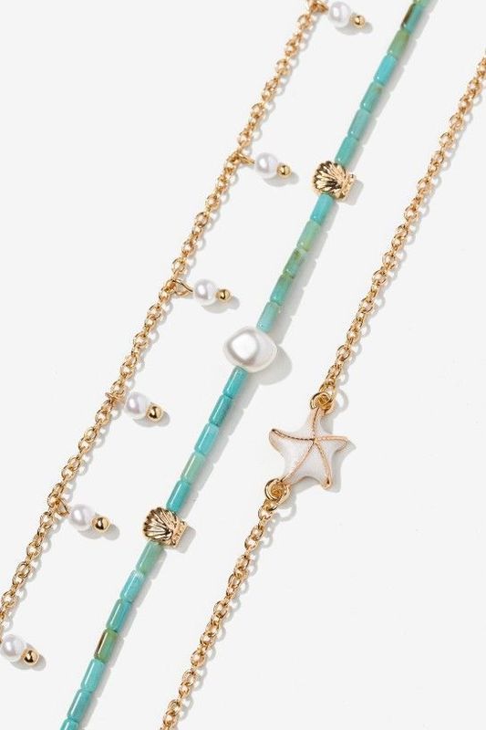 PACK 3 PULSERAS AGUA MAR
