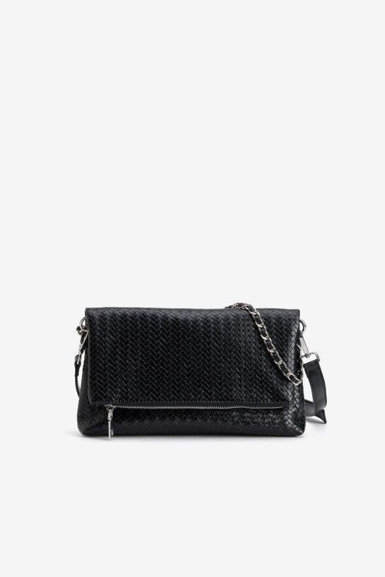 BOLSO TRENZADO NEGRO