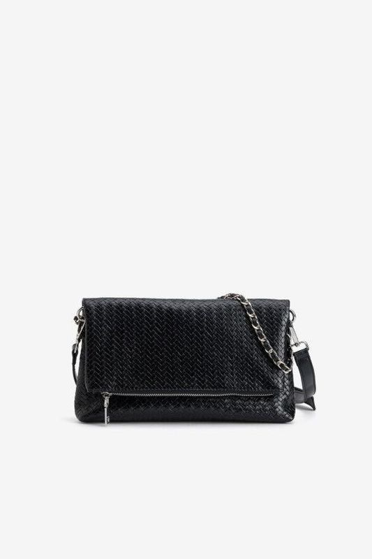 BOLSO TRENZADO NEGRO