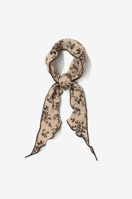 BANDANA FLORES MARRÓN