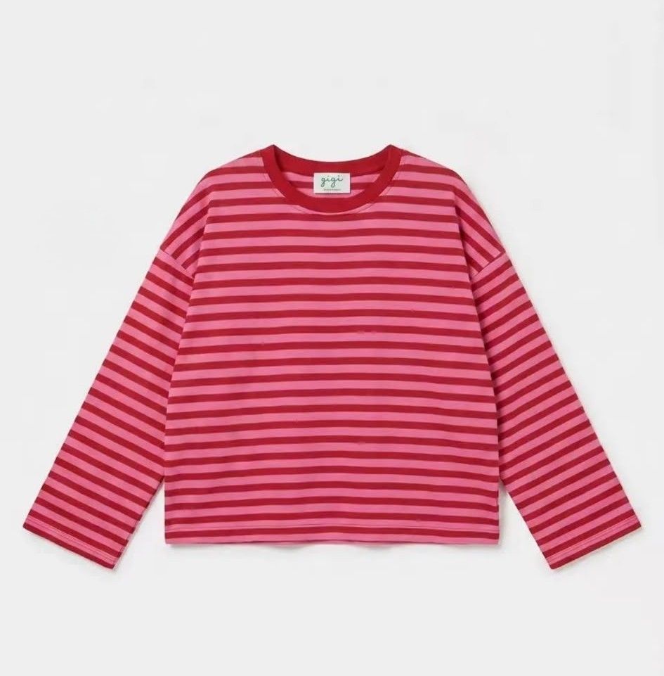 CAMISETA RAYAS FRESA