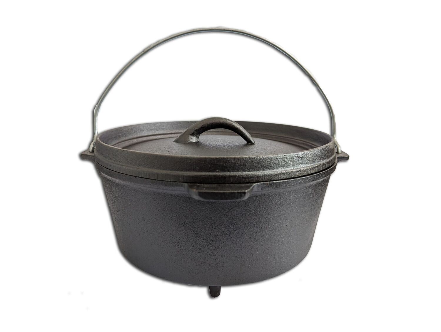 4,5 qtr Gusseisen Dutch Oven Schmortopf Feuertopf Outdoor BBQ Lagerfeuer Glut Ideal für 2-4 Personen
