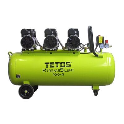 Kompressor TETOS XtremeSilent 100L / 6 Zylinder / 2,2KW