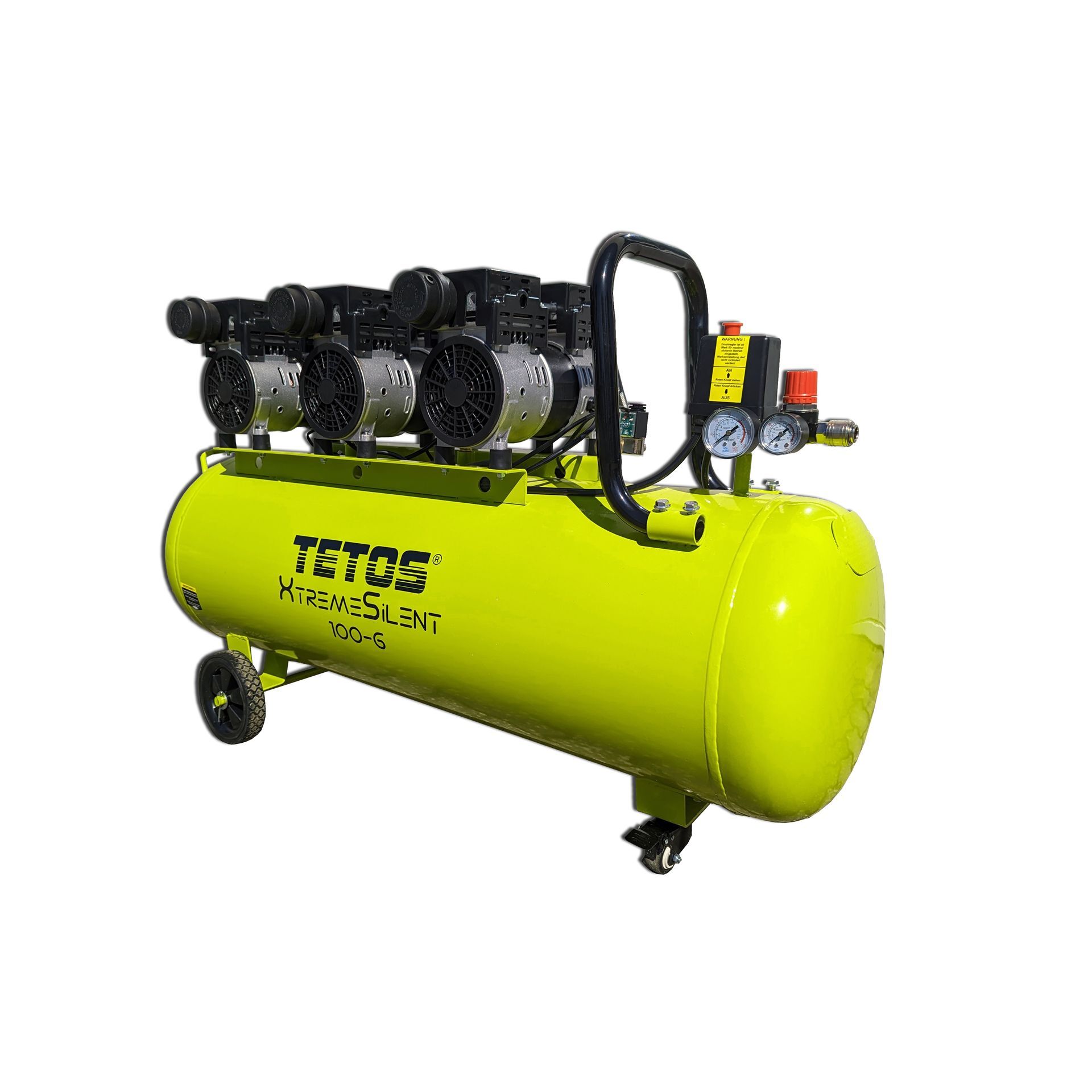 Kompressor TETOS XtremeSilent 100L / 6 Zylinder / 2,2KW