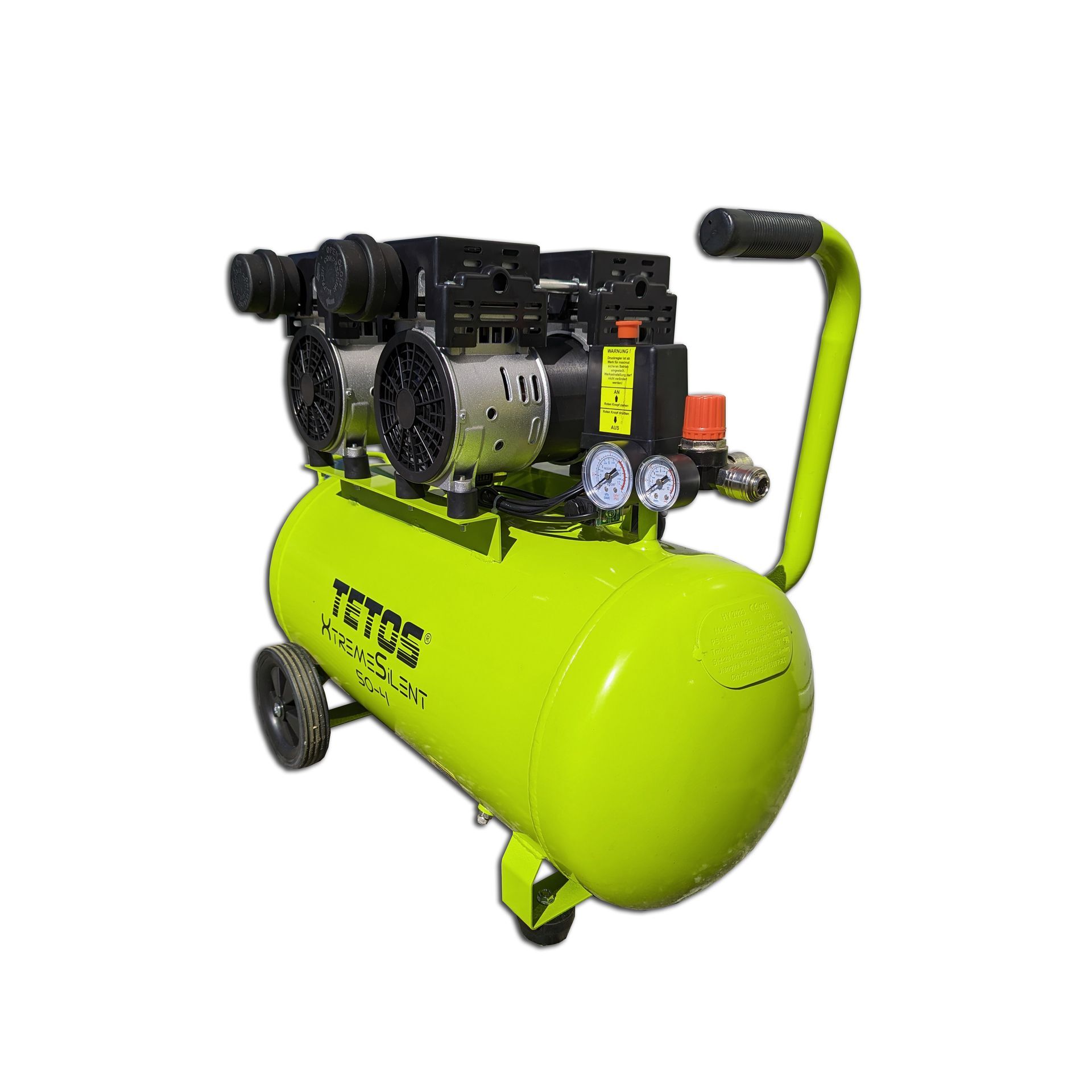 Kompressor TETOS XtremeSilent 50L / 4 Zylinder / 1,5 KW