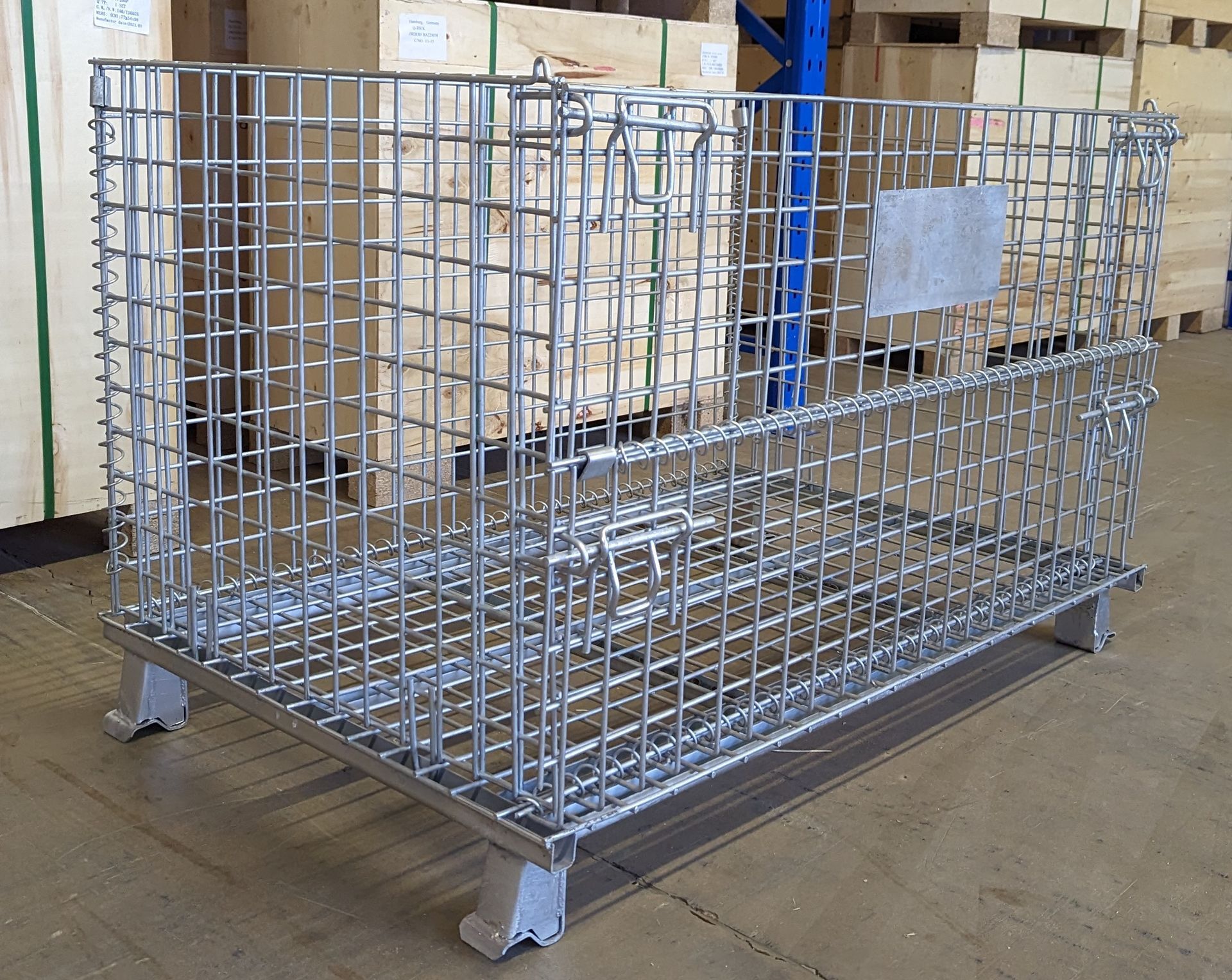 Faltbare Gitterbox Palettenbox stapelbar 1200x800x800 mm