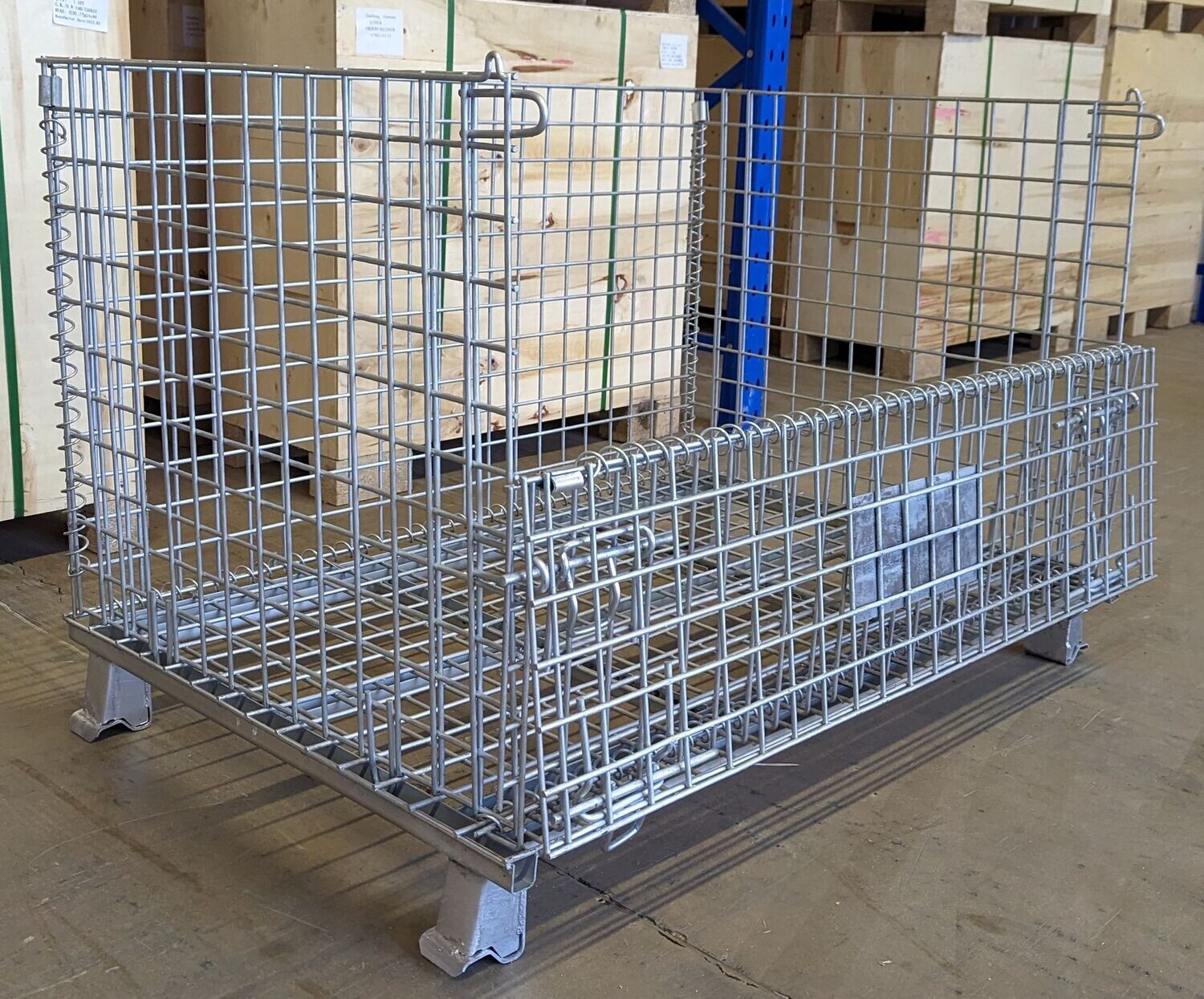 Faltbare Gitterbox Palettenbox stapelbar 1200x800x800 mm