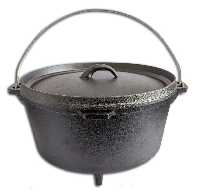 8,5 qtr Gusseisen Dutch Oven Schmortopf Feuertopf Outdoor BBQ Lagerfeuer Glut Ideal für 5-8 Personen 8,5 qtr Gusseisen Dutch Oven Schmortopf Feuertopf Outdoor BBQ Lagerfeuer Glut Ideal für 5-8 Personen