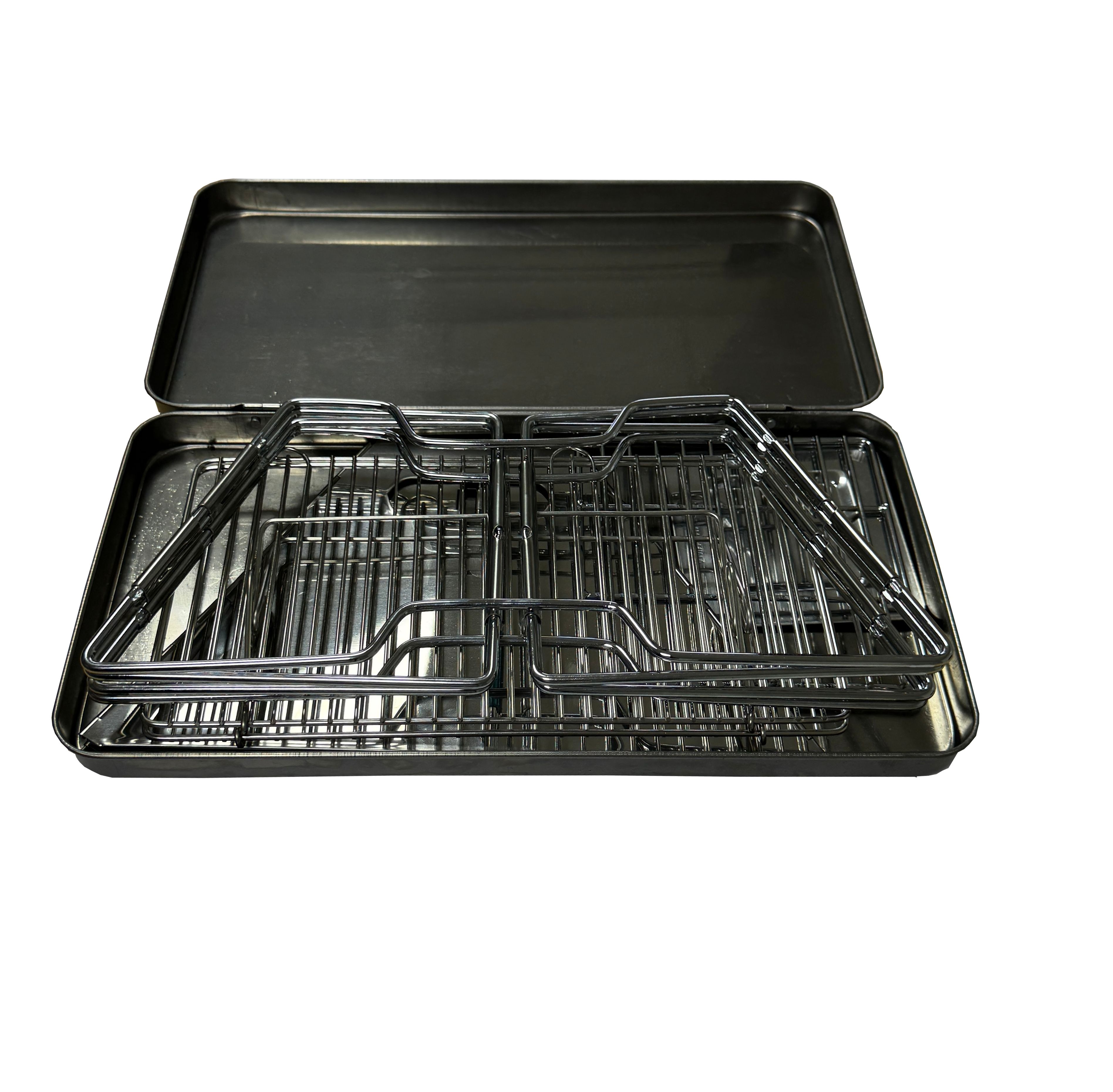 Campinggrill klappbar aus Edelstahl, Grillrostgröße ~310x310mm
