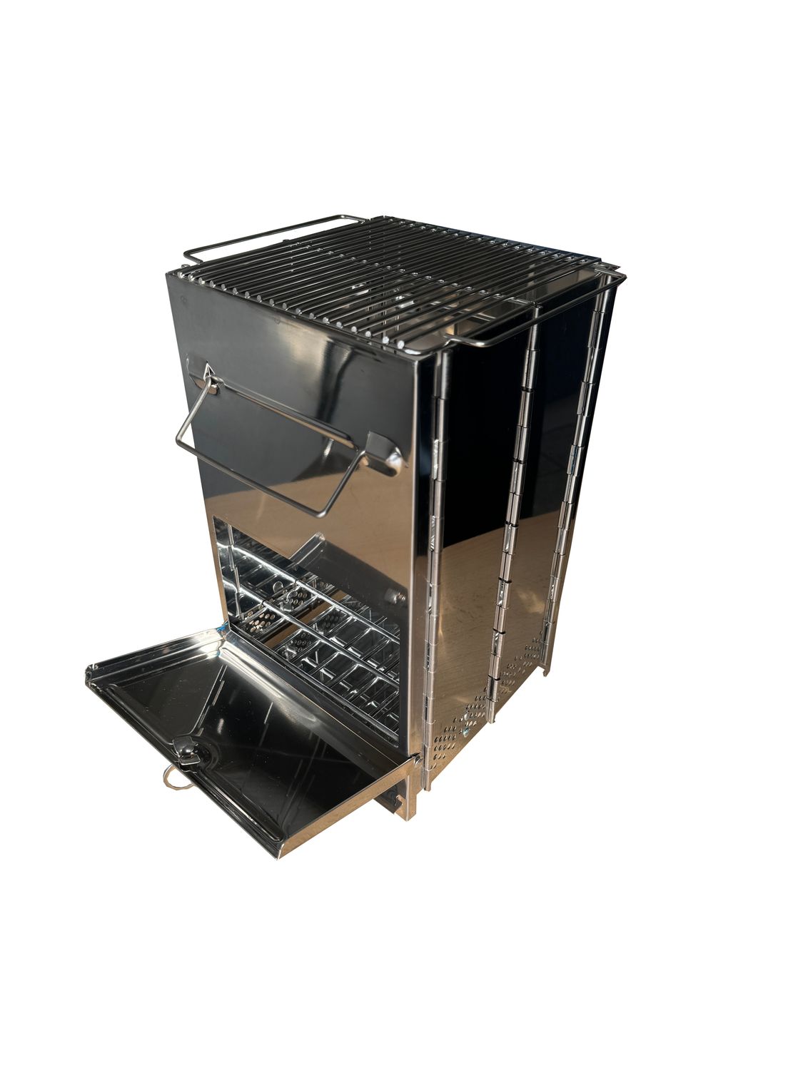Campinggrill faltbar aus Edelstahl Grillrostgröße 20x20