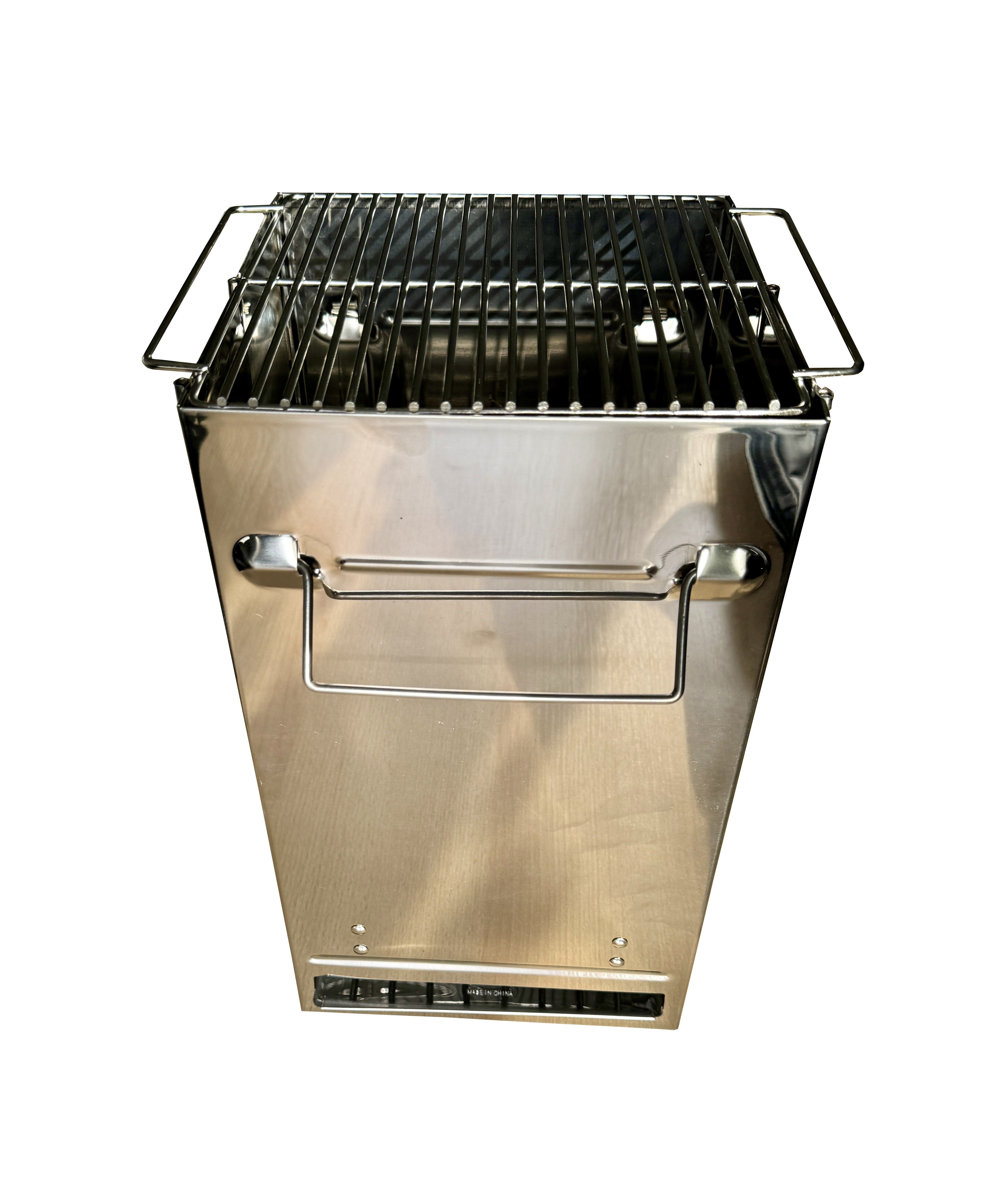 Campinggrill faltbar aus Edelstahl Grillrostgröße 20x20