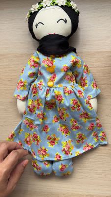 Hijabi Doll Dress - Blue Fleur