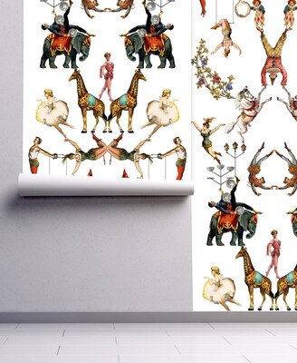 3 Ringed Circus custom wallpaper on a wall. 