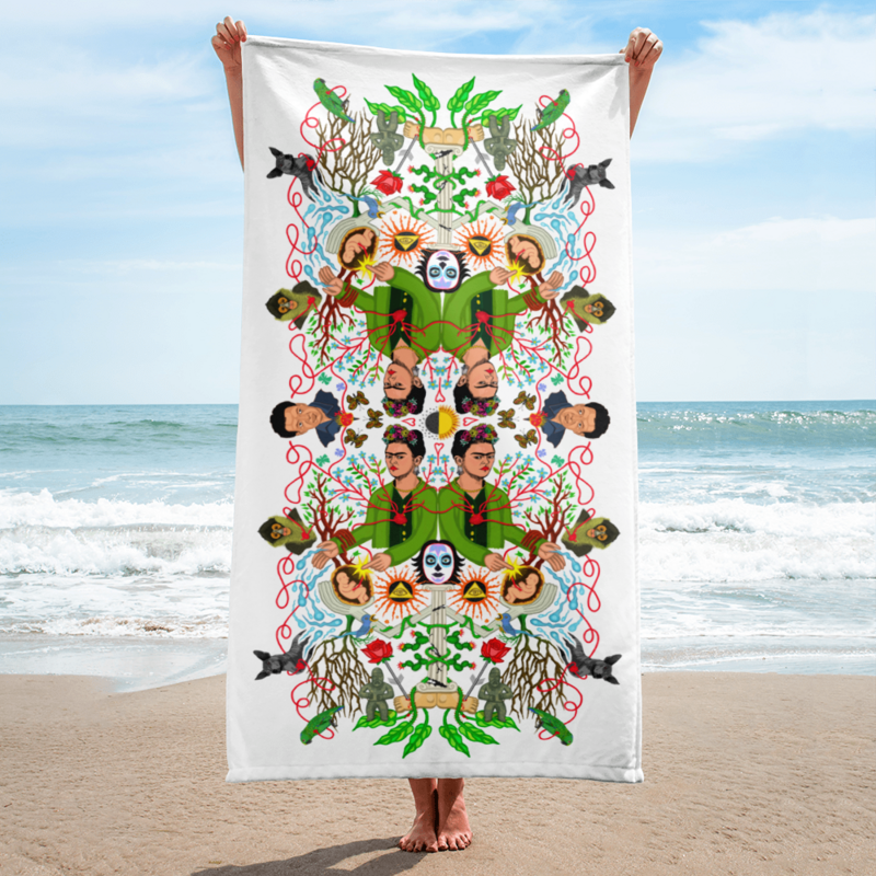 Frida Kahlo Inspired Bath Towel