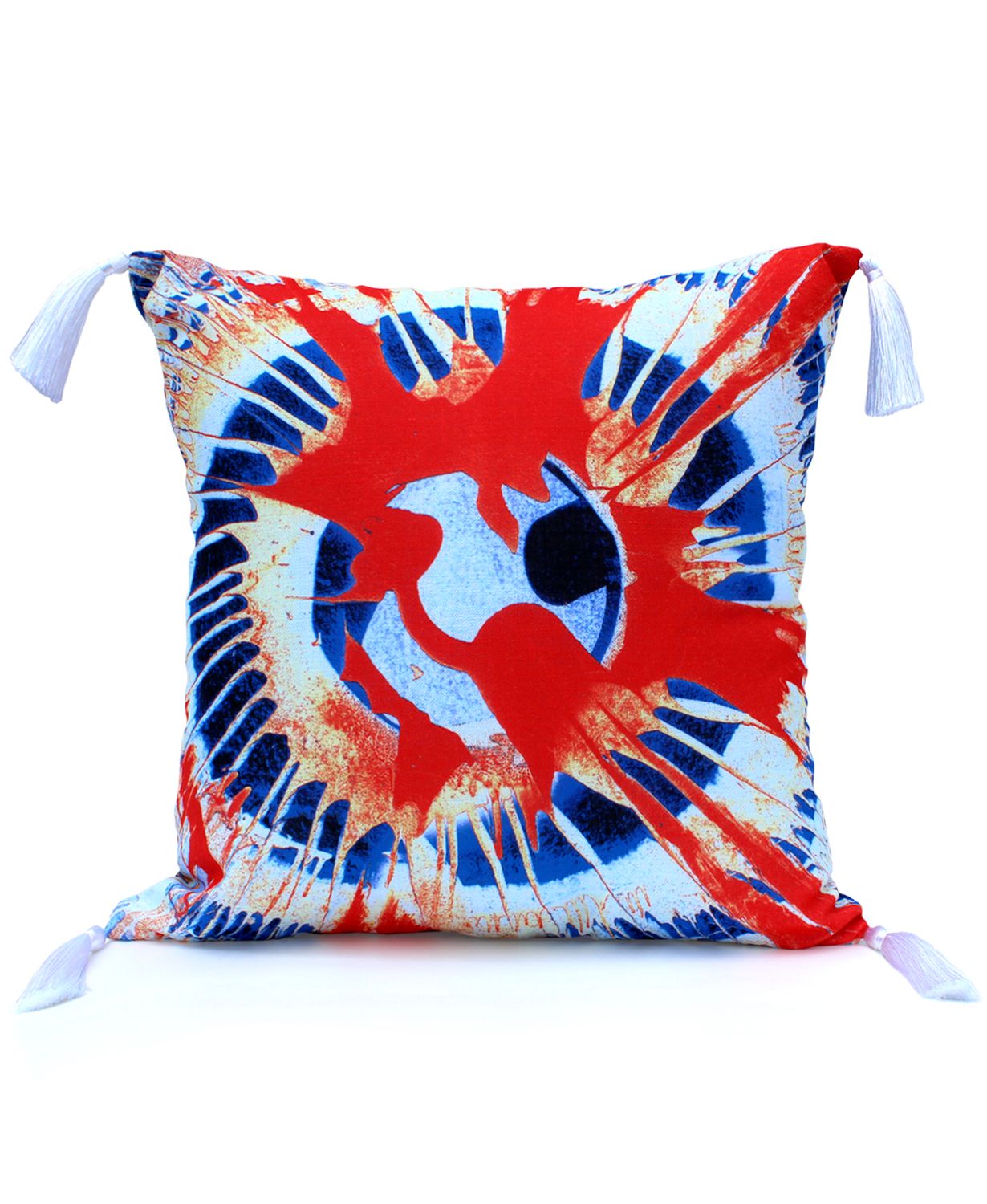 Front of Spin Art Throw Pillow
