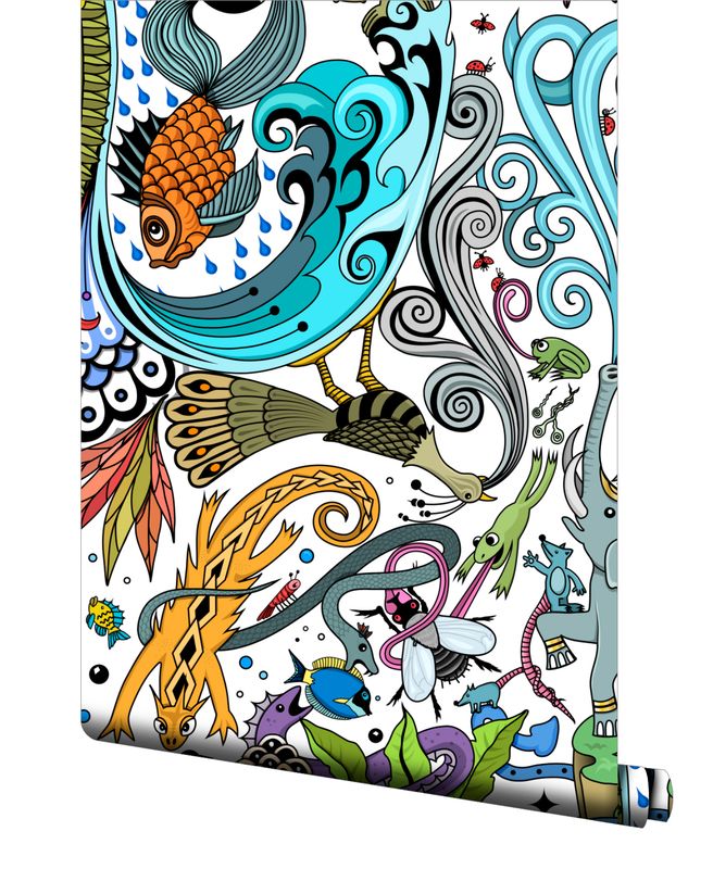 Animalia custom wallpaper roll.