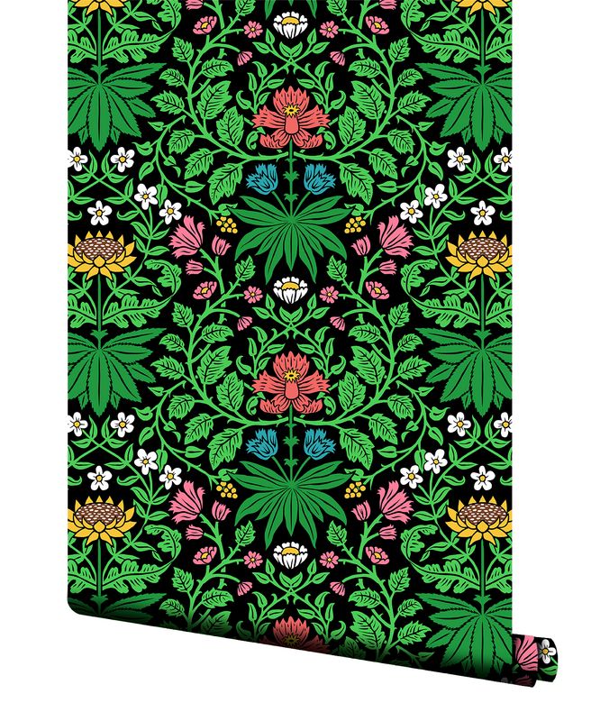 Flowers and Vines Wallpaper