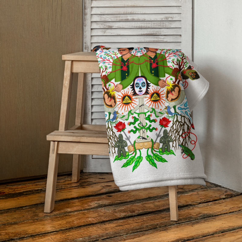 Frida Kahlo Inspired Bath Towel