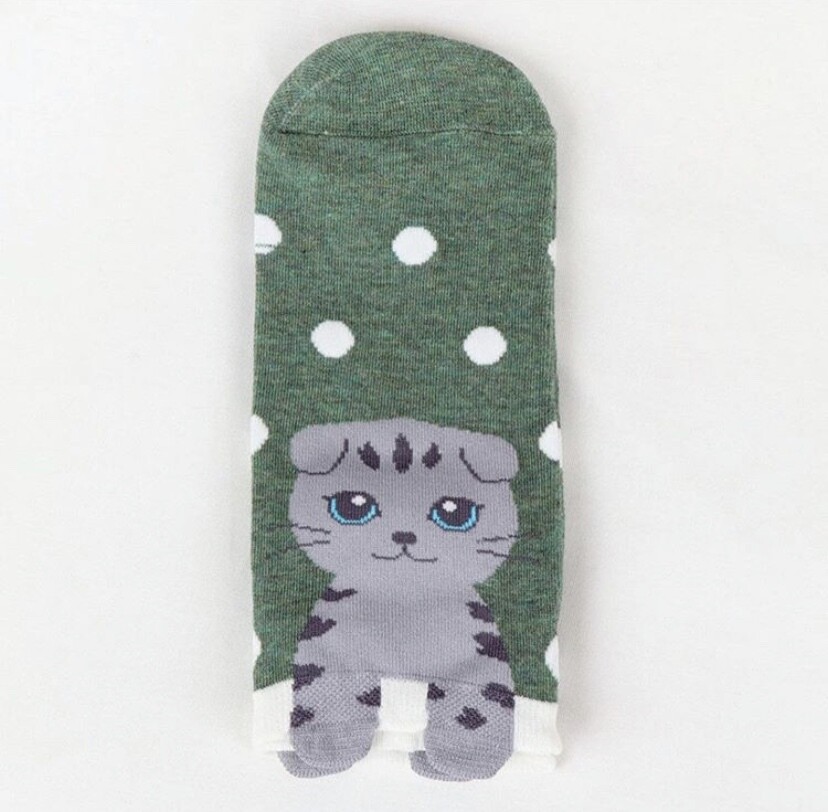 Soquete Gatito Verde