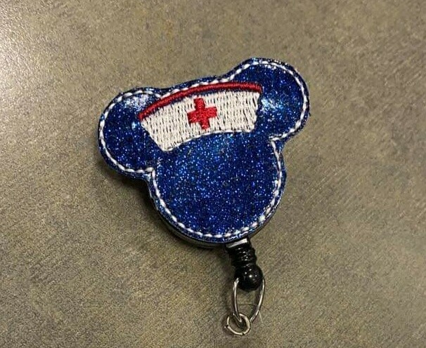 Nurse Minnie Mouse Badge Reel