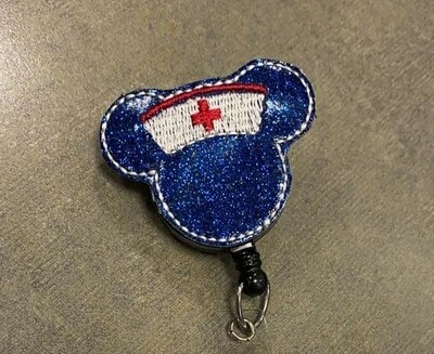 Nurse Minnie Mouse Badge Reel